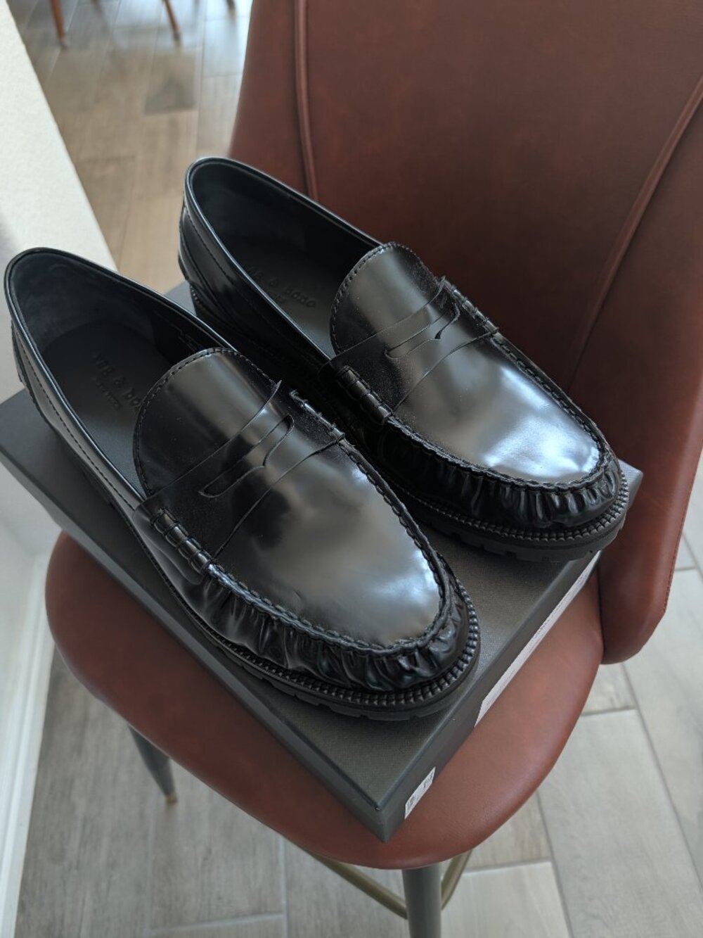 Rag & Bone Black Chris Loafers - Size 12 (EU 45)